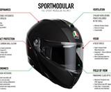 AGV SPORTMODULAR Carbon Fiber Modular Helmet