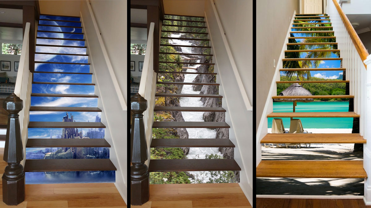 RiserArt Adhesive Stairway Decor RiserArt Adhesive Stairway Decor