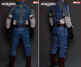 Back of Captain America Motorcycle Suit