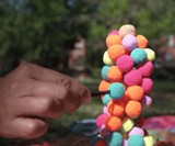 The Fuzzies Pom Pom Ball Stacking Tower Game