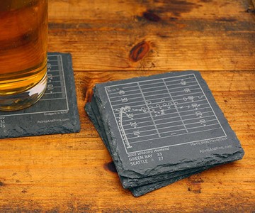 NFL Football Teams' Greatest Plays Slate Coasters NFL Football Teams' Greatest Plays Slate Coasters