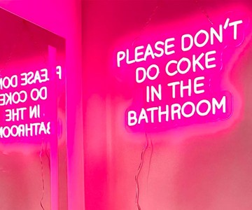 Please Don't Do Coke In The Bathroom Neon Party Sign Please Don't Do Coke In The Bathroom Neon Party Sign