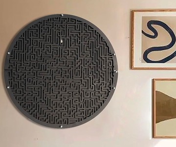 Wall-Mounted Labyrinth Game