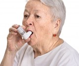 Senior Woman with Asthma Wall Mural