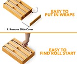 SpaceAid WrapNeat 3-in-1 Wrap Dispenser with Cutter