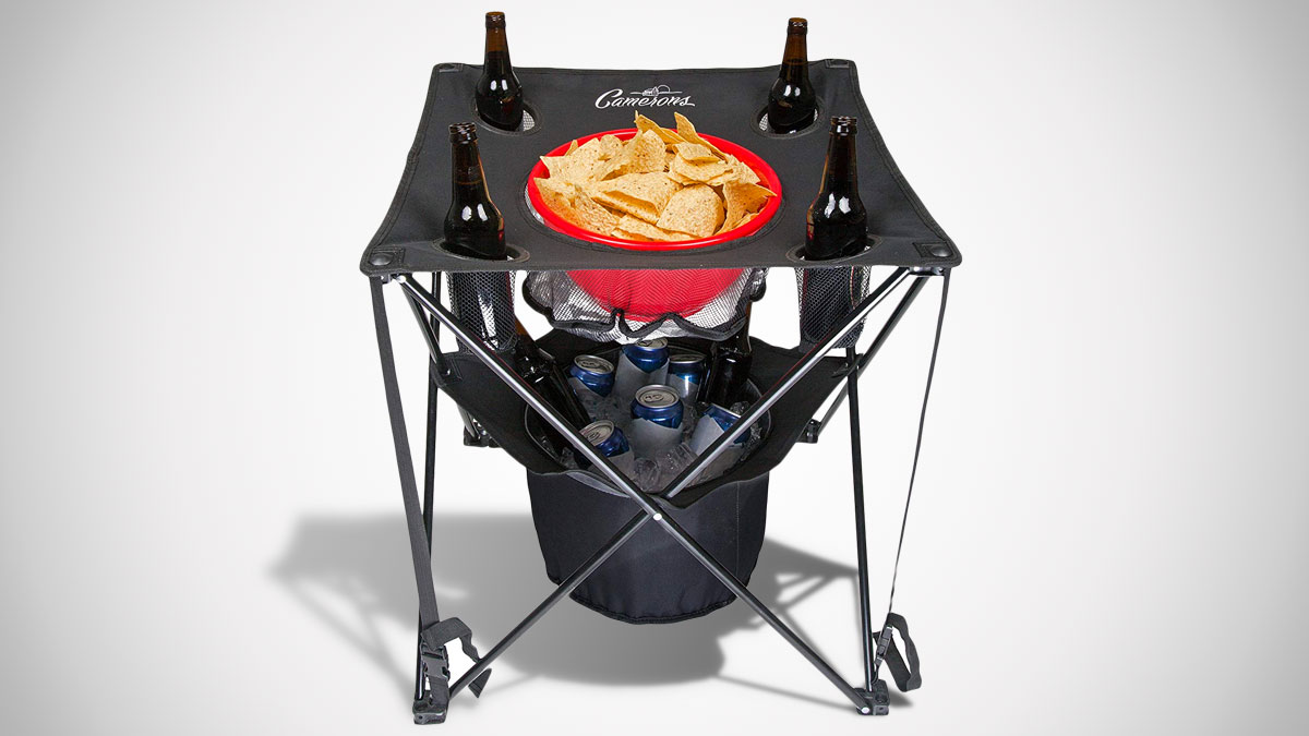 Collapsible Folding Camping Table with Insulated Cooler Collapsible Folding Camping Table with Insulated Cooler