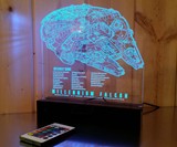Millennium Falcon Schematic Blueprint LED Lamp