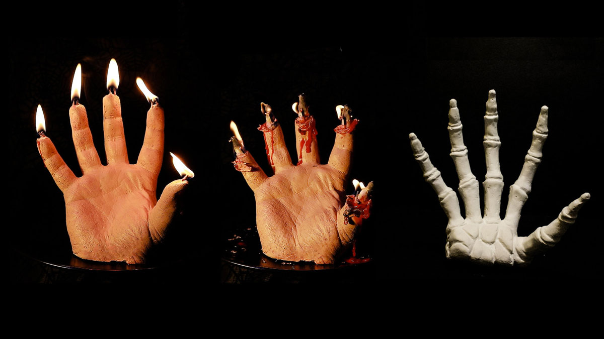 Melting Bloody Hand Candle Melting Bloody Hand Candle