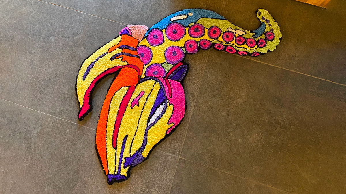 Octopus Banana Rug Octopus Banana Rug