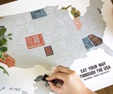 American Foods Scratch Off Map