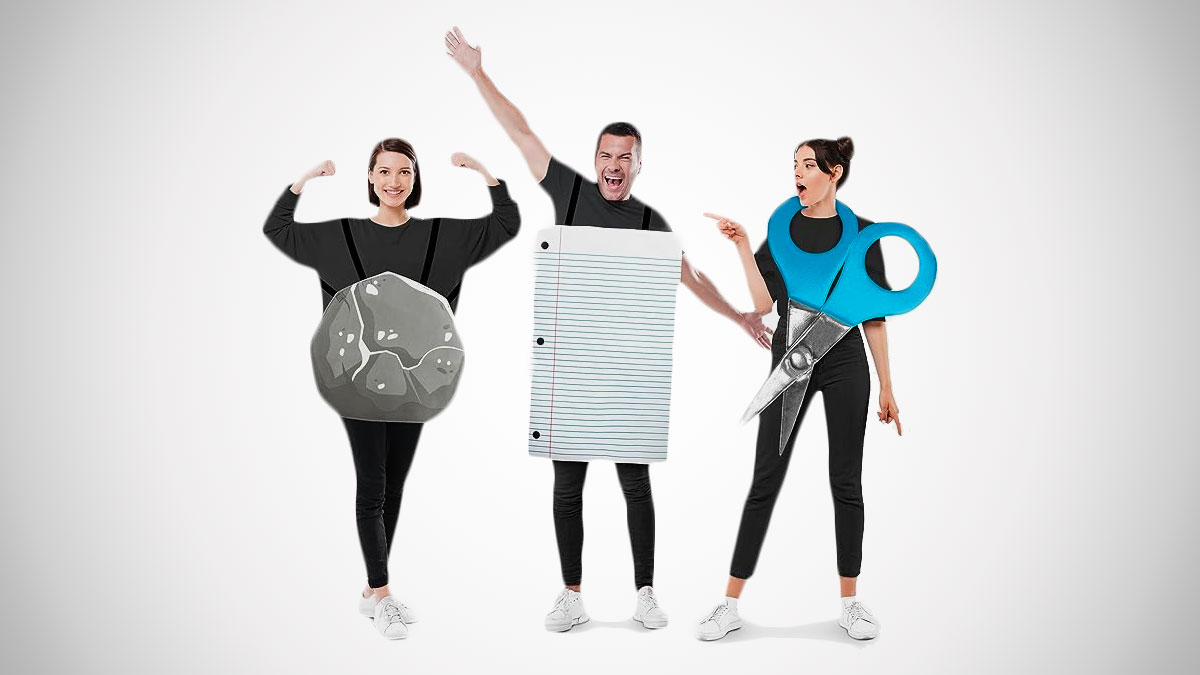 Rock Paper Scissors Group Costume Rock Paper Scissors Group Costume