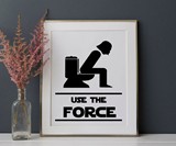 Use the Force Bathroom Art