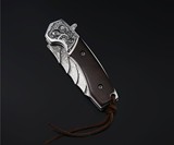 Romance of Men Windtalker Damascus Steel Folding Knife