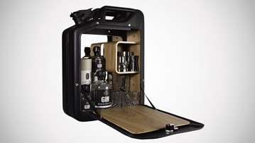 Upcycled World War II Jerry Can Bar Cabinet Upcycled World War II Jerry Can Bar Cabinet