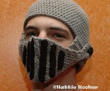 Crocheted Knight's Helmet - Front View