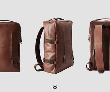 Capra Handmade Leather Backpack & Rain Cover Capra Handmade Leather Backpack & Rain Cover