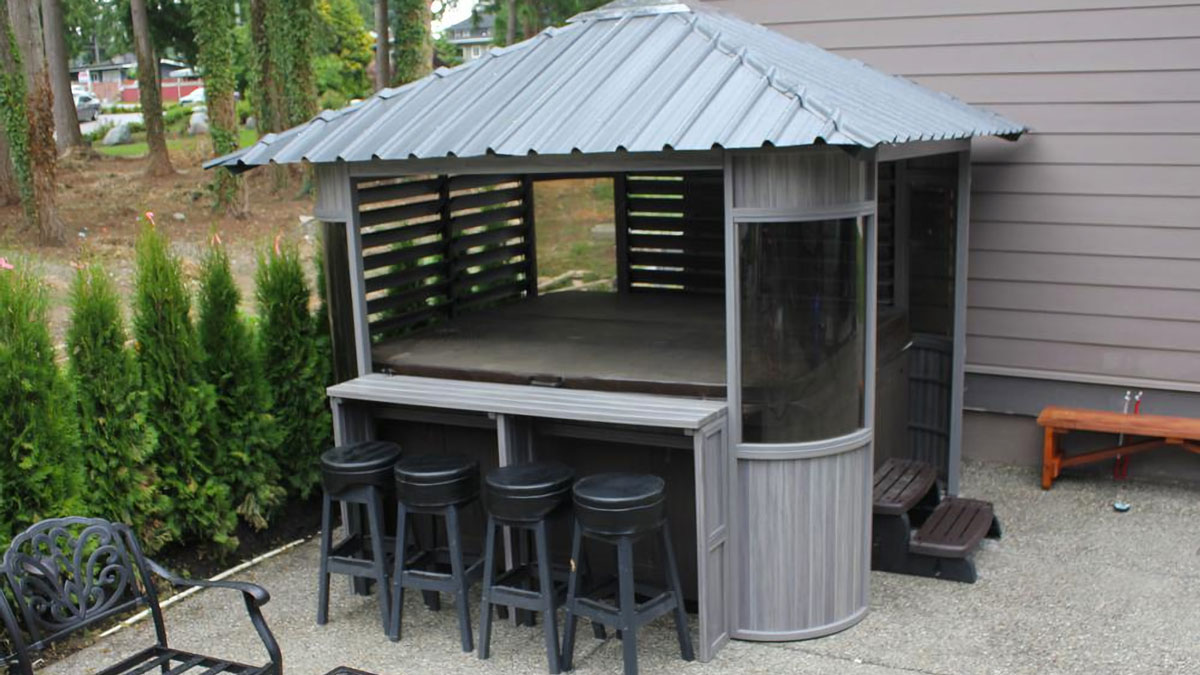 Zento Hot Tub Gazebo with Bar Zento Hot Tub Gazebo with Bar