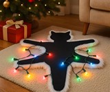 Christmas Vacation Light Up Fried Cat Rug
