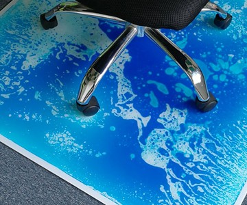 Liquid Encased Office Chair Mat