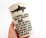 Mature Monday Shark Travel Mug