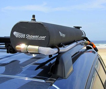 Solar-Heated Road Shower