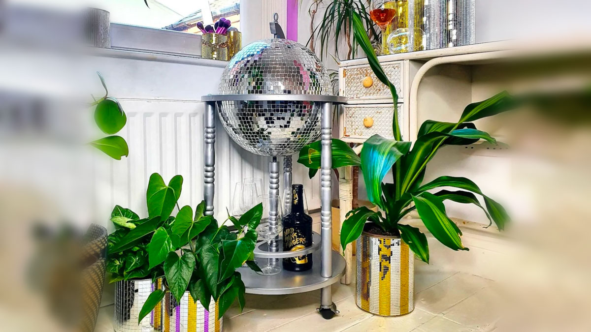 Disco Ball Bar Cart Disco Ball Bar Cart