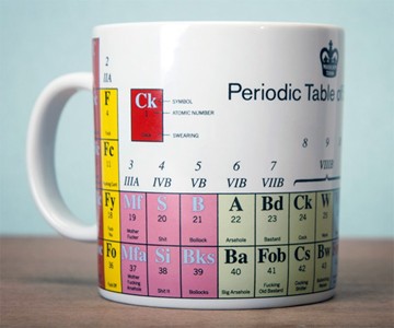 Periodic Table of Swearing Mug Periodic Table of Swearing Mug