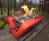Kikkerland Portable BBQ Grill Suitcase