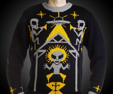 Alien Nativity Ugly Christmas Sweater Alien Nativity Ugly Christmas Sweater