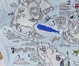 Doodle World Map Duvet Cover