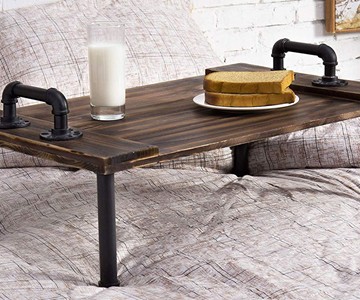 Industrial Pipe & Wood Breakfast in Bed Tray & Lap Desk Industrial Pipe & Wood Breakfast in Bed Tray & Lap Desk
