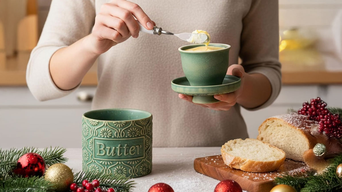 Ceramic Butter Crock for Fresh, Spreadable Butter Ceramic Butter Crock for Fresh, Spreadable Butter