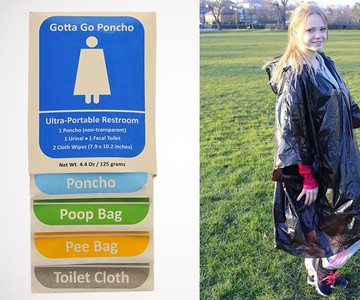Gotta Go Poncho - Disposable Poncho Toilet Gotta Go Poncho - Disposable Poncho Toilet