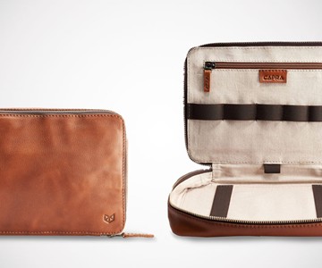 Capra Handmade Linen & Leather Gadget Bags Capra Handmade Linen & Leather Gadget Bags