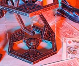 Steampunk Tensegrity Optical Illusion Table