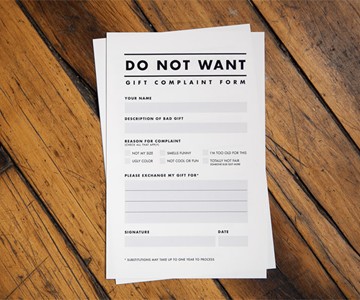 Gift Complaint Form Gift Complaint Form