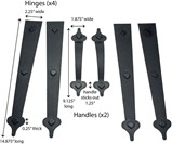 Magnetic Decorative Garage Door Hinges & Handles