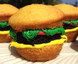 Cheeseburger Cupcake Brownies