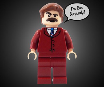 Ron Burgundy LEGO Minifigure Ron Burgundy LEGO Minifigure