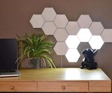 Modular, Touch-Sensitive Hexagonal Wall Lights