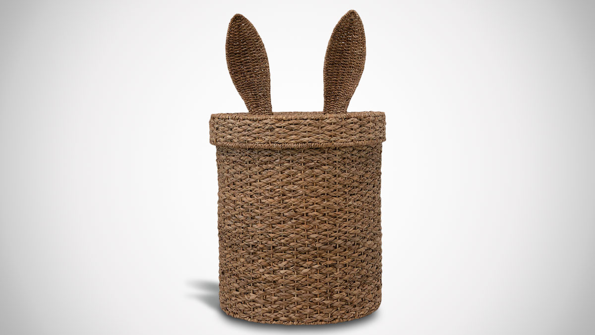 Bunny Ears Seagrass & Rattan Storage Basket Bunny Ears Seagrass & Rattan Storage Basket