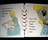 Pat the Zombie Book - Sticking a Finger through Mommy's Skull