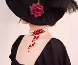 Dripping Blood Pearl Necklace
