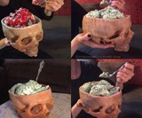 Human Skull Bowl