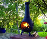 Wood Burning Chiminea Outdoor Fire Pit