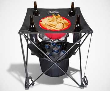 Collapsible Folding Camping Table with Insulated Cooler