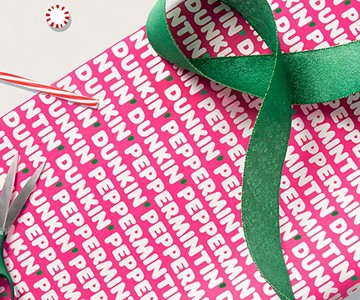 Dunkin' Peppermint Mocha Scented Wrappin' Paper Dunkin' Peppermint Mocha Scented Wrappin' Paper