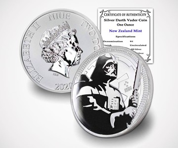 Star Wars Darth Vader 1oz Silver Coin Star Wars Darth Vader 1oz Silver Coin