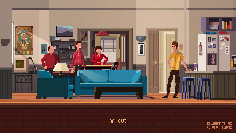 Pixel Art Seinfeld Print