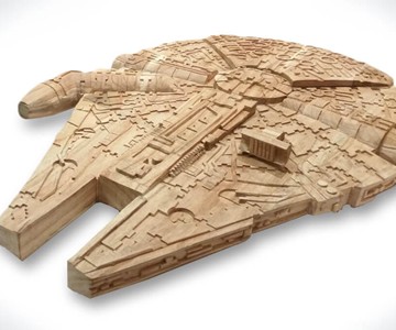 Hand Carved Millennium Falcon Hand Carved Millennium Falcon